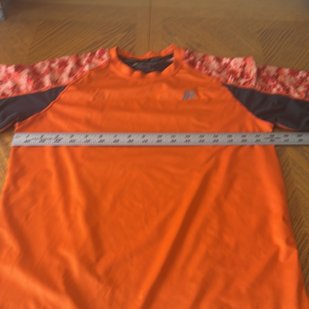 Russell Athletic Kids' Orange and Red Camo T-Shirt - Picture 8 of 8